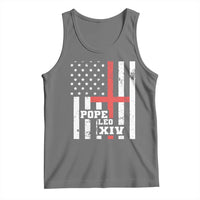 Pope Leo XIV Tank Top First American Pope Catholic Religious Cross American Flag