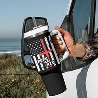 Pope Leo XIV Tumbler With Handle First American Pope Catholic Religious Cross American Flag