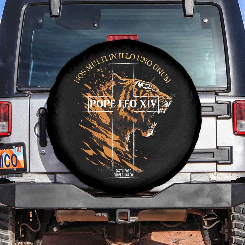 Cardinal Pope Leo XIV Spare Tire Cover Nos Multi In Illo Uno Unum 267th Pope From Chicago Tiger
