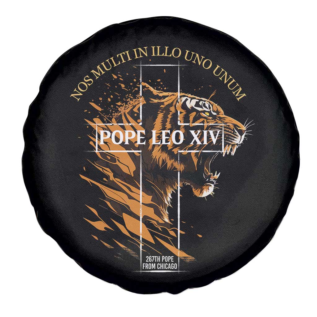 Cardinal Pope Leo XIV Spare Tire Cover Nos Multi In Illo Uno Unum 267th Pope From Chicago Tiger