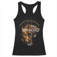 Cardinal Pope Leo XIV Racerback Tank Top Nos Multi In Illo Uno Unum 267th Pope From Chicago Tiger