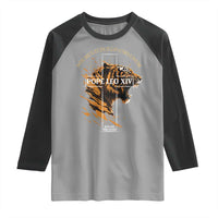 Cardinal Pope Leo XIV Raglan Shirt Nos Multi In Illo Uno Unum 267th Pope From Chicago Tiger