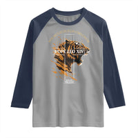 Cardinal Pope Leo XIV Raglan Shirt Nos Multi In Illo Uno Unum 267th Pope From Chicago Tiger
