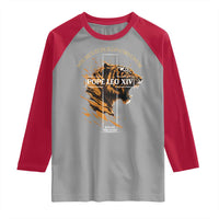 Cardinal Pope Leo XIV Raglan Shirt Nos Multi In Illo Uno Unum 267th Pope From Chicago Tiger
