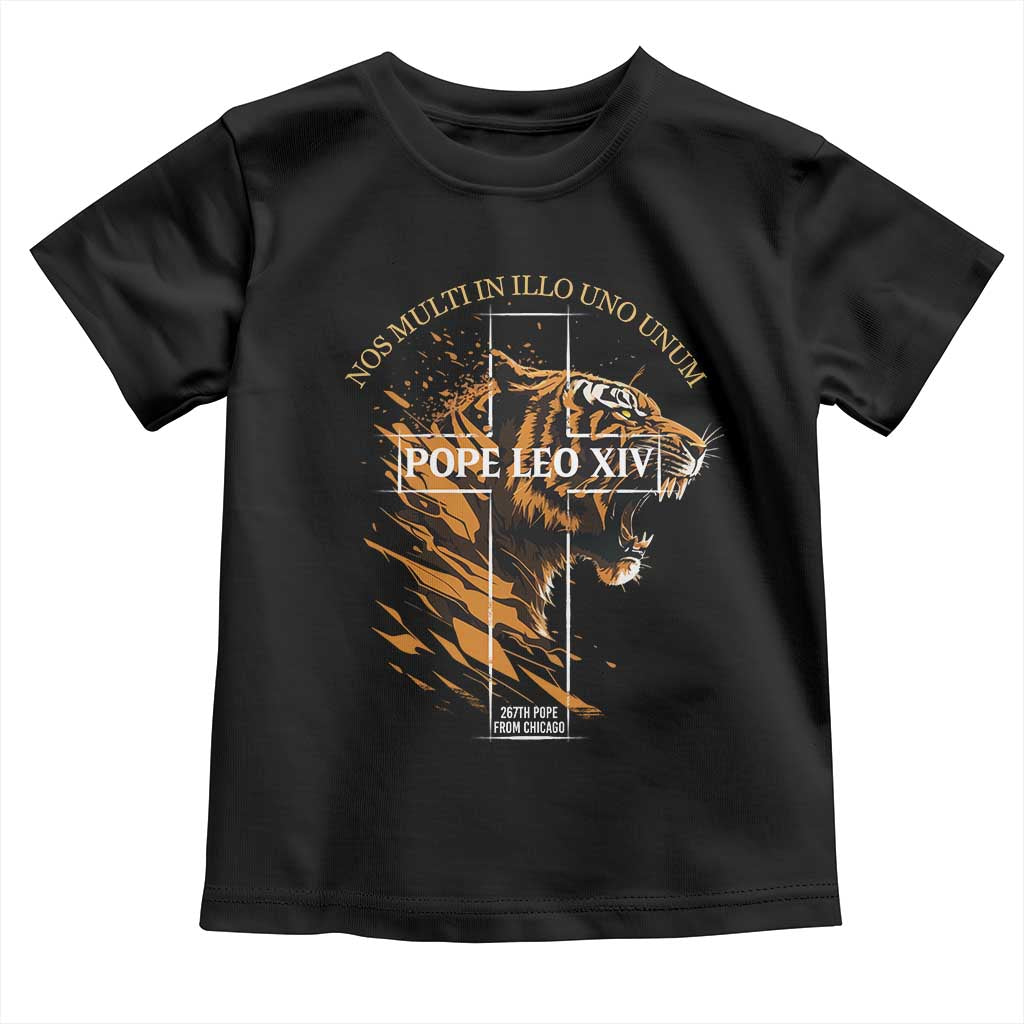 Cardinal Pope Leo XIV Toddler T Shirt Nos Multi In Illo Uno Unum 267th Pope From Chicago Tiger