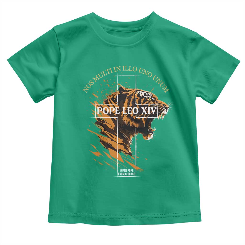 Cardinal Pope Leo XIV Toddler T Shirt Nos Multi In Illo Uno Unum 267th Pope From Chicago Tiger