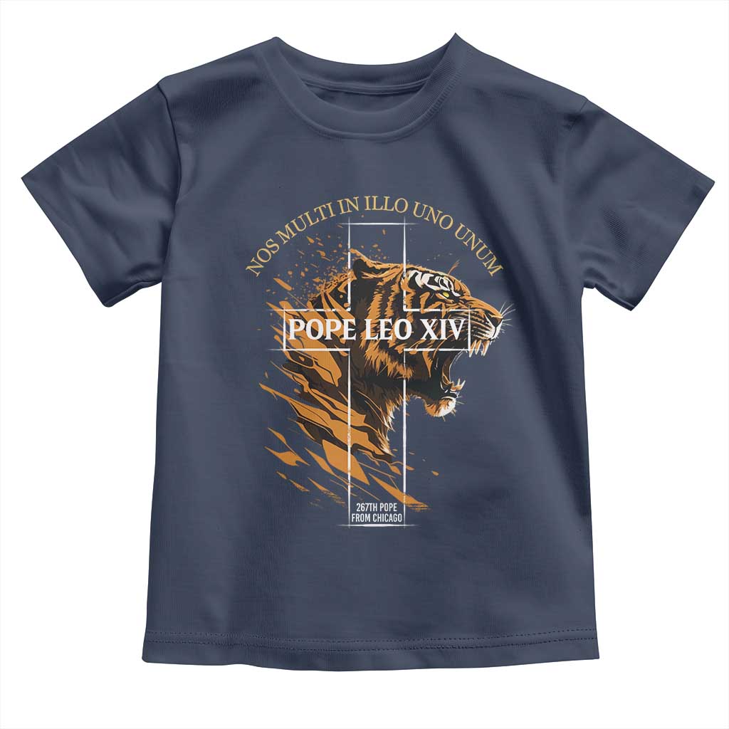 Cardinal Pope Leo XIV Toddler T Shirt Nos Multi In Illo Uno Unum 267th Pope From Chicago Tiger