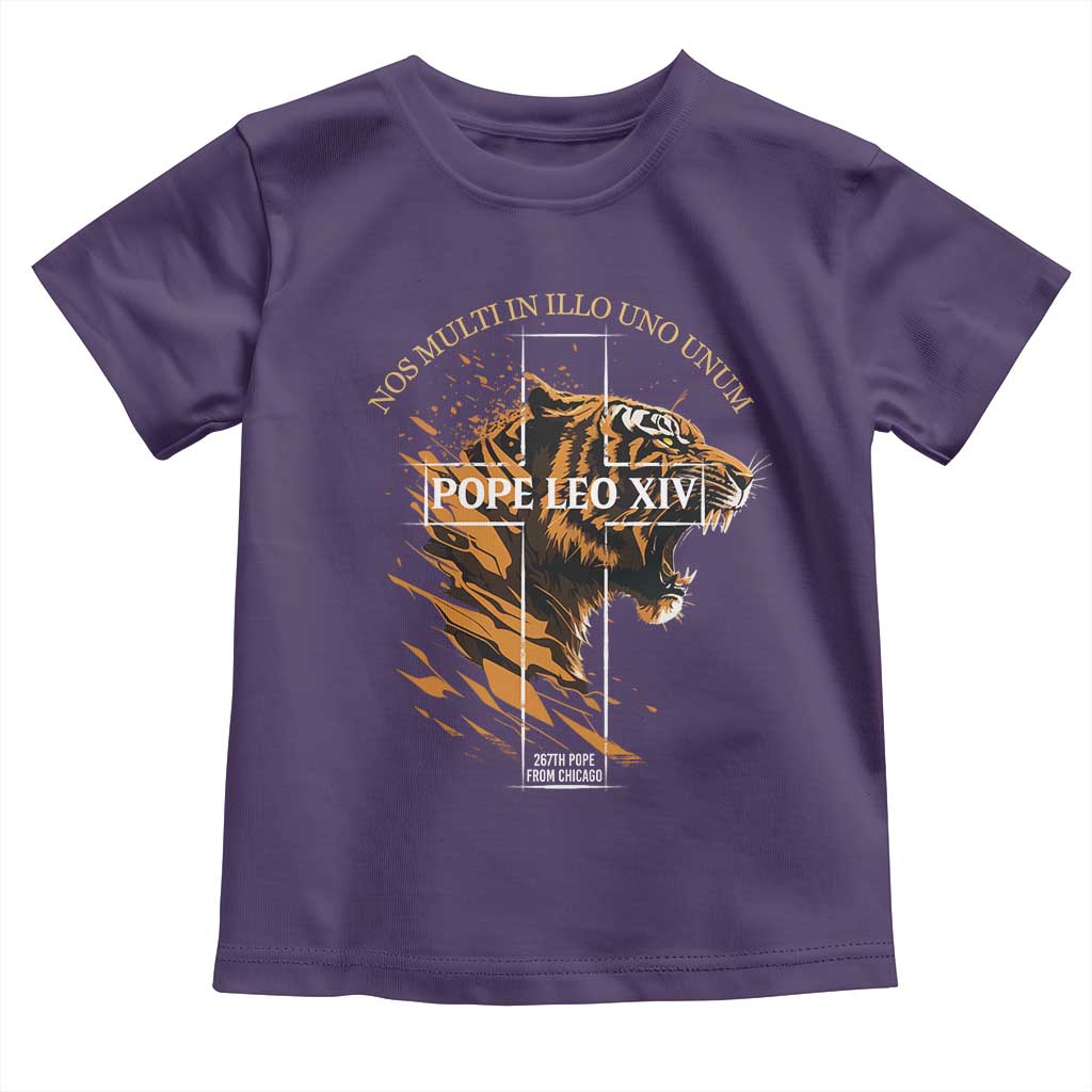 Cardinal Pope Leo XIV Toddler T Shirt Nos Multi In Illo Uno Unum 267th Pope From Chicago Tiger