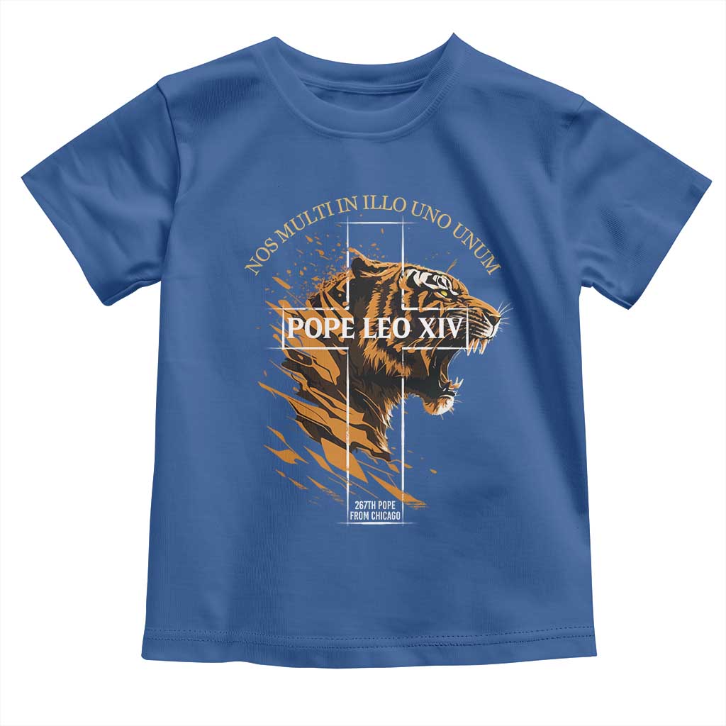 Cardinal Pope Leo XIV Toddler T Shirt Nos Multi In Illo Uno Unum 267th Pope From Chicago Tiger