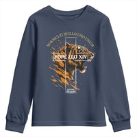 Cardinal Pope Leo XIV Youth Sweatshirt Nos Multi In Illo Uno Unum 267th Pope From Chicago Tiger