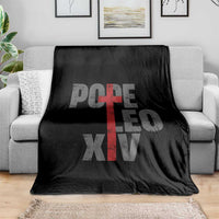 Pope Leo XIV Throw Blanket First American Pope Catholic Religious Cross - Wonder Print Shop