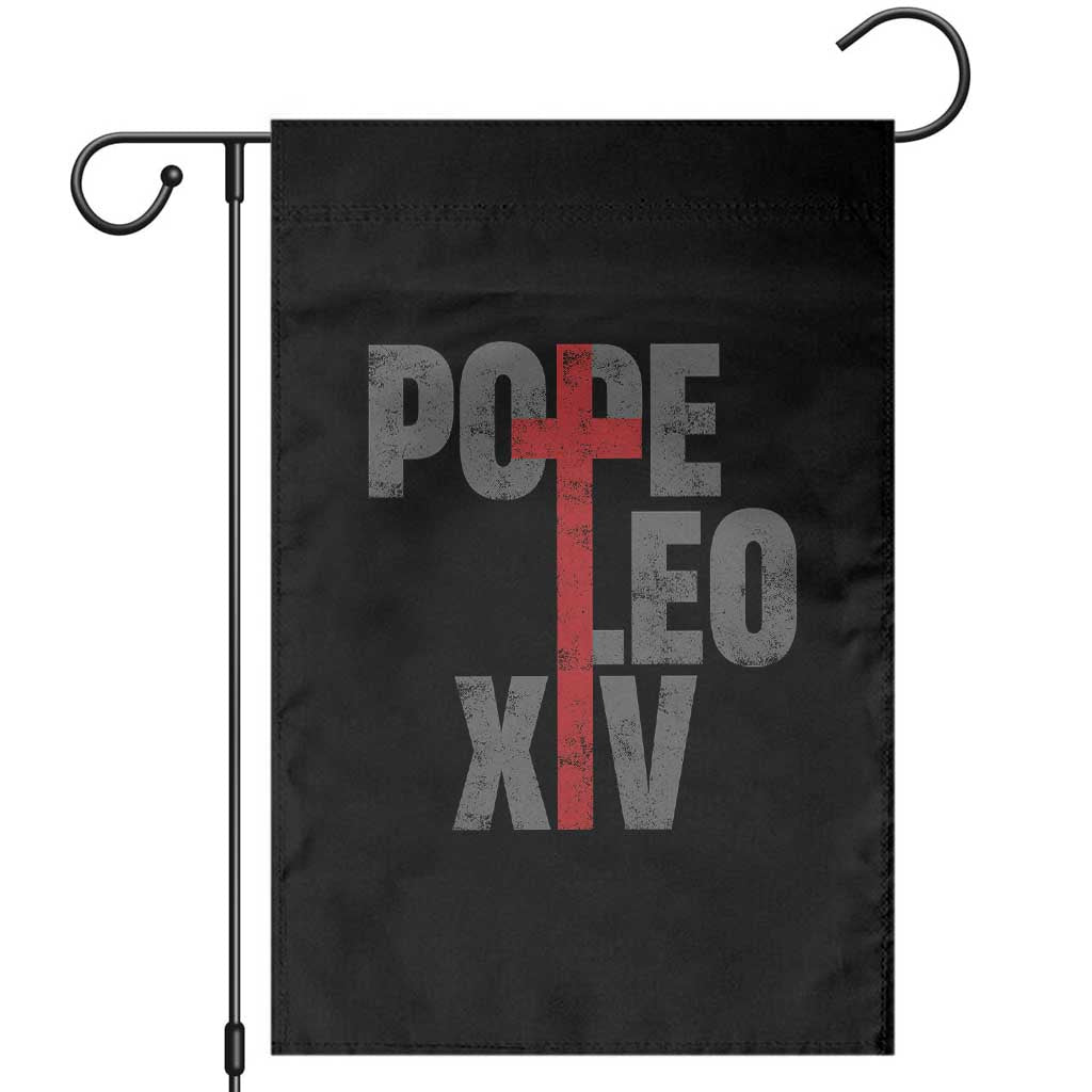 Pope Leo XIV Garden Flag First American Pope Catholic Religious Cross - Wonder Print Shop