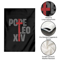 Pope Leo XIV Garden Flag First American Pope Catholic Religious Cross - Wonder Print Shop