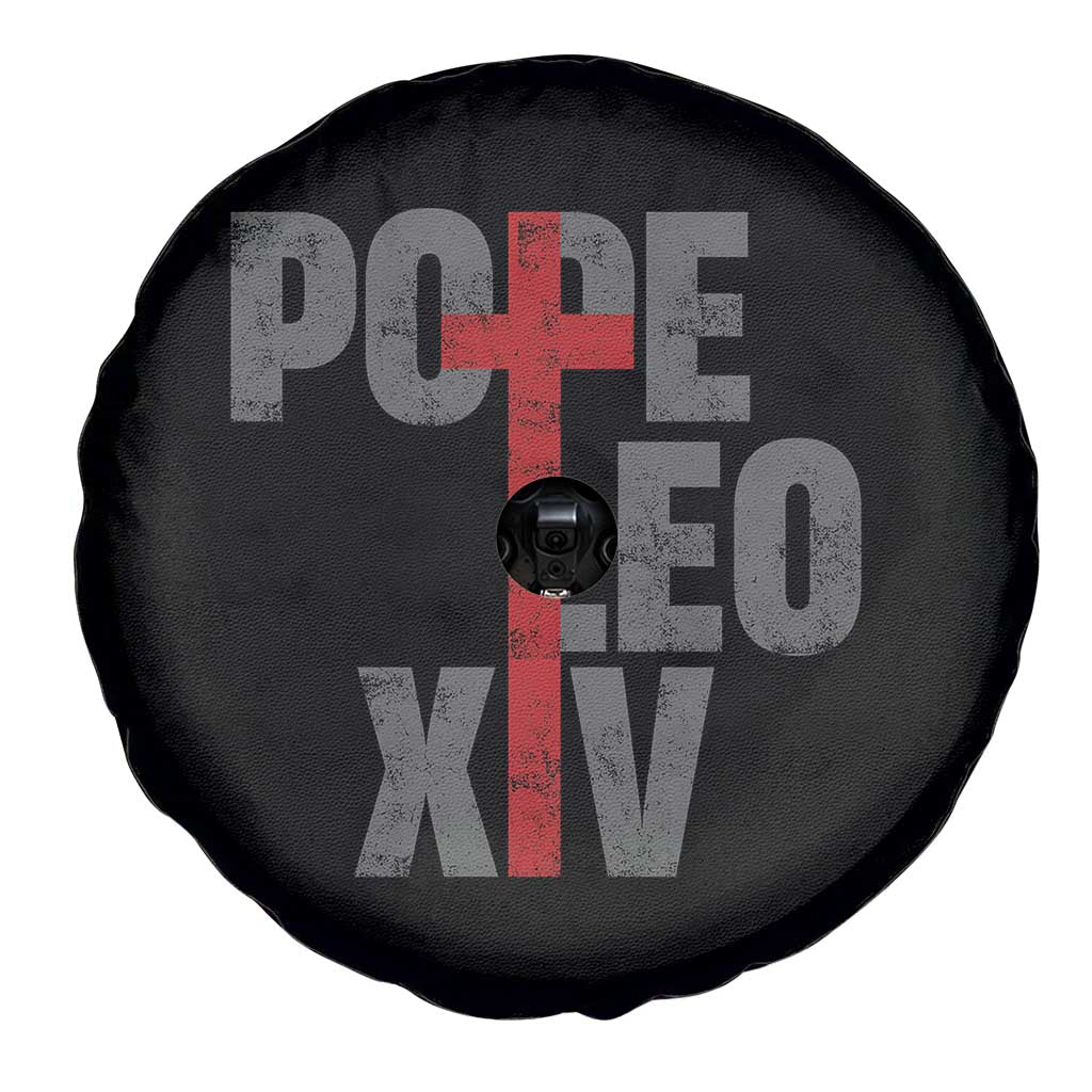 Pope Leo XIV Spare Tire Cover First American Pope Catholic Religious Cross