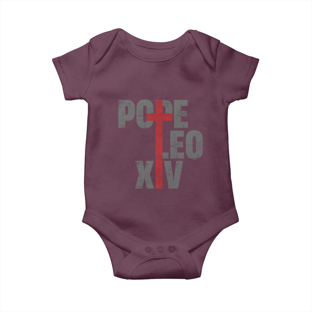 Pope Leo XIV Baby Onesie First American Pope Catholic Religious Cross