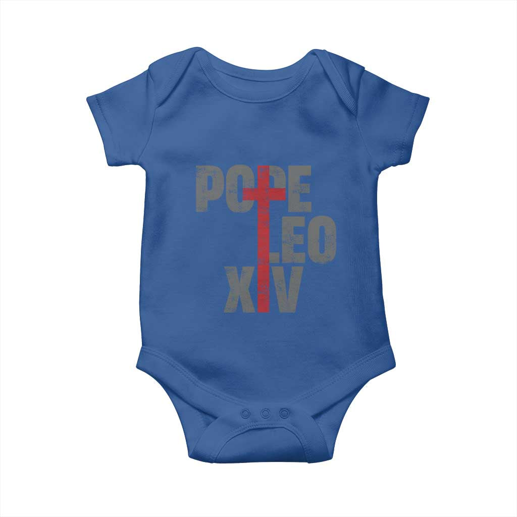 Pope Leo XIV Baby Onesie First American Pope Catholic Religious Cross