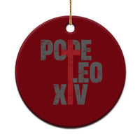 Pope Leo XIV Ceramic Ornament First American Pope Catholic Religious Cross - Wonder Print Shop