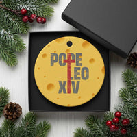 Pope Leo XIV Ceramic Ornament First American Pope Catholic Religious Cross - Wonder Print Shop