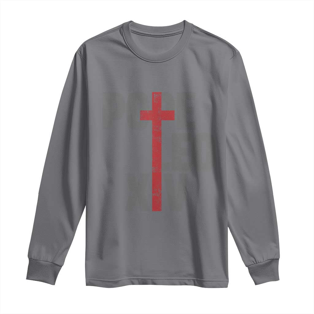 Pope Leo XIV Long Sleeve Shirt First American Pope Catholic Religious Cross
