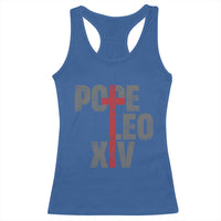 Pope Leo XIV Racerback Tank Top First American Pope Catholic Religious Cross