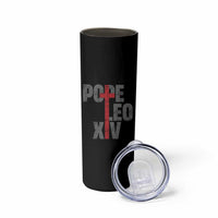 Pope Leo XIV Skinny Tumbler First American Pope Catholic Religious Cross