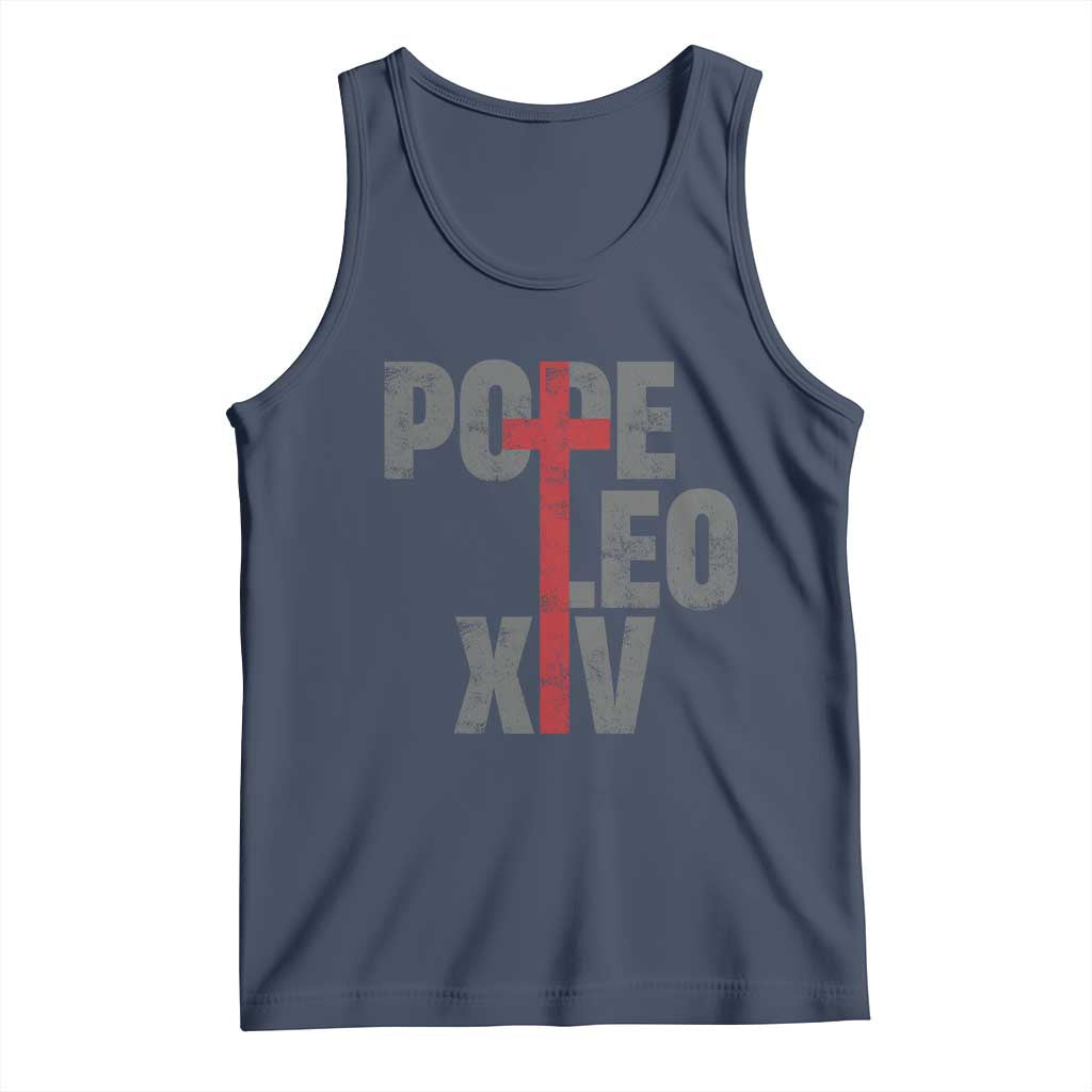 Pope Leo XIV Tank Top First American Pope Catholic Religious Cross