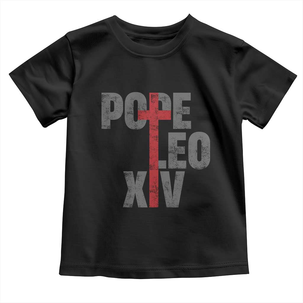 Pope Leo XIV Toddler T Shirt First American Pope Catholic Religious Cross