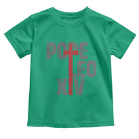 Pope Leo XIV Toddler T Shirt First American Pope Catholic Religious Cross