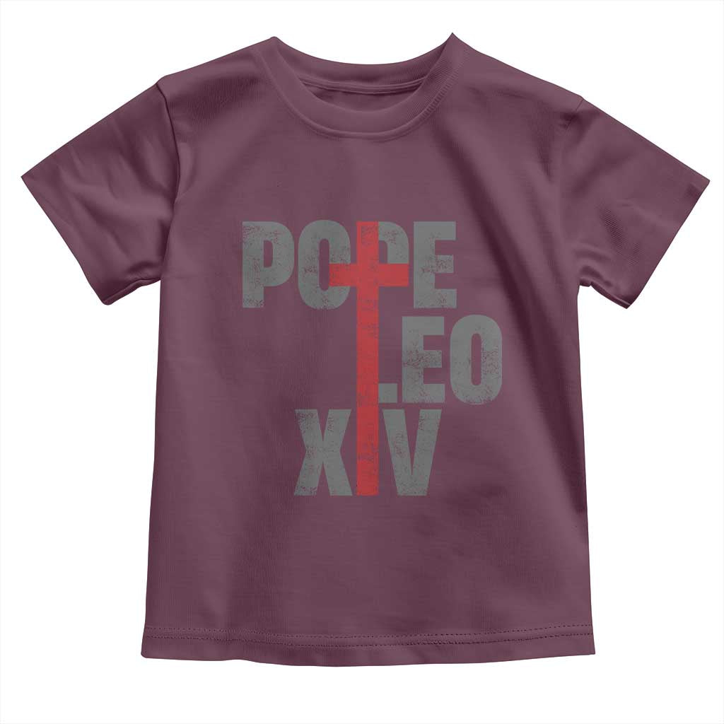 Pope Leo XIV Toddler T Shirt First American Pope Catholic Religious Cross