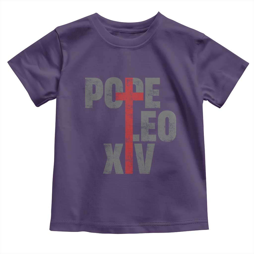 Pope Leo XIV Toddler T Shirt First American Pope Catholic Religious Cross