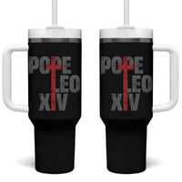 Pope Leo XIV Tumbler With Handle First American Pope Catholic Religious Cross