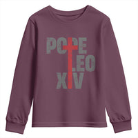 Pope Leo XIV Youth Sweatshirt First American Pope Catholic Religious Cross