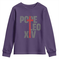 Pope Leo XIV Youth Sweatshirt First American Pope Catholic Religious Cross