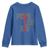 Pope Leo XIV Youth Sweatshirt First American Pope Catholic Religious Cross