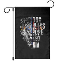 God Bless Pope Leo XIV Garden Flag Lion American Flag - Wonder Print Shop