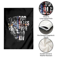 God Bless Pope Leo XIV Garden Flag Lion American Flag - Wonder Print Shop