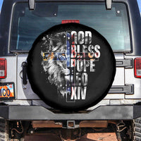 God Bless Pope Leo XIV Spare Tire Cover Lion American Flag