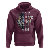 God Bless Pope Leo XIV Hoodie Lion American Flag
