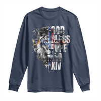 God Bless Pope Leo XIV Long Sleeve Shirt Lion American Flag