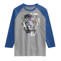 God Bless Pope Leo XIV Raglan Shirt Lion American Flag