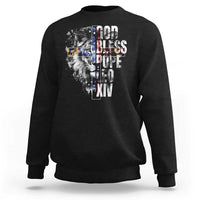 God Bless Pope Leo XIV Sweatshirt Lion American Flag