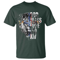 God Bless Pope Leo XIV T Shirt Lion American Flag