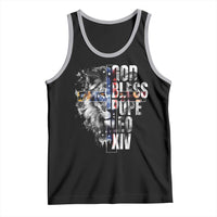 God Bless Pope Leo XIV Tank Top Lion American Flag