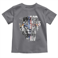 God Bless Pope Leo XIV Toddler T Shirt Lion American Flag