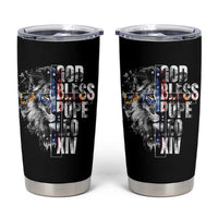 God Bless Pope Leo XIV Tumbler Cup Lion American Flag
