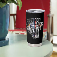 God Bless Pope Leo XIV Tumbler Cup Lion American Flag