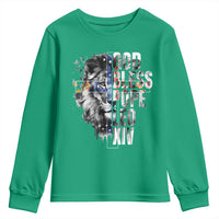 God Bless Pope Leo XIV Youth Sweatshirt Lion American Flag