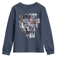 God Bless Pope Leo XIV Youth Sweatshirt Lion American Flag