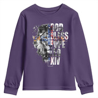 God Bless Pope Leo XIV Youth Sweatshirt Lion American Flag