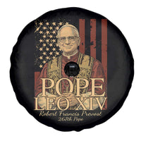 Cardinal Pope Leo XIV Spare Tire Cover 267th Robert Francis Prevost American Flag